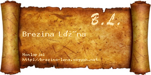 Brezina Léna névjegykártya